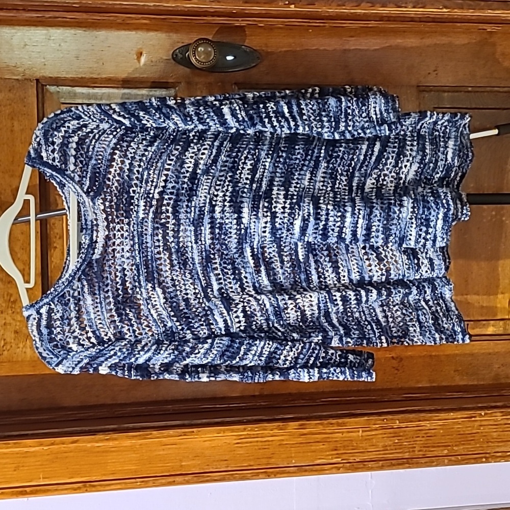 Dressbarn blue and white sweater